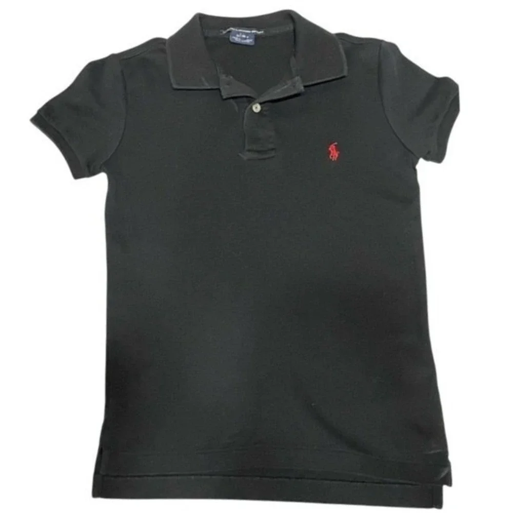 Polo Ralph Lauren Sport Kids XS Slim Fit‎ Black w/Red Pony Cotton